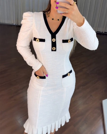 Elegant Midi Formal Dress with Pockets and Sleeveless Design - Jamota