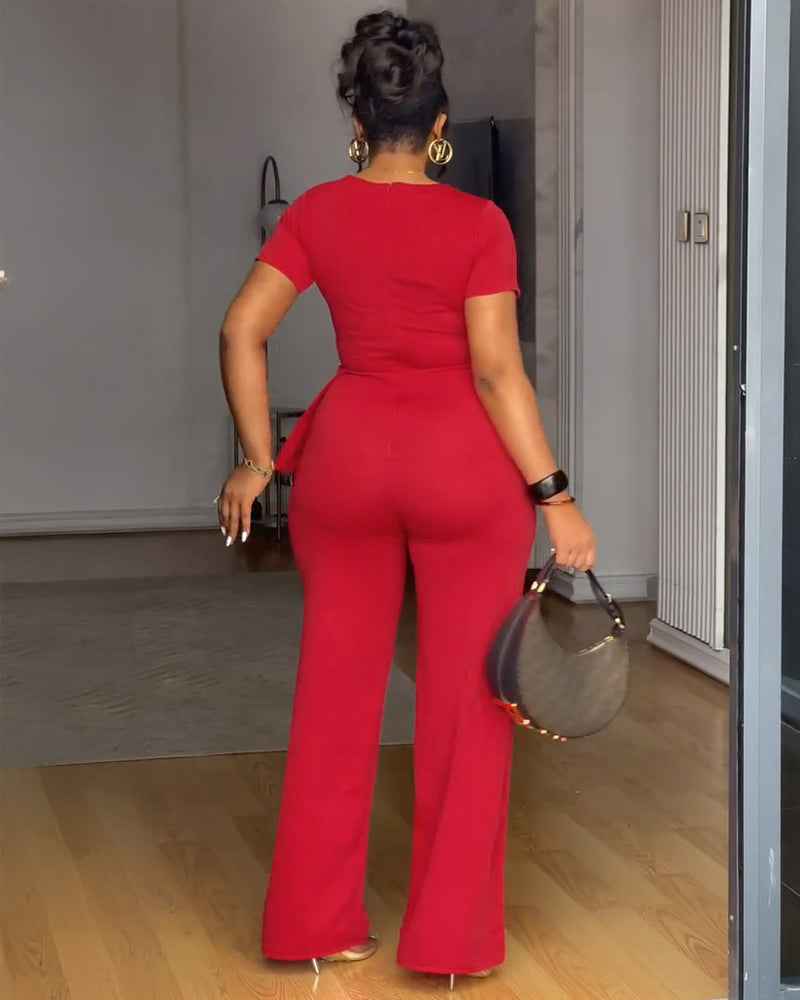 Stylish Elegant Wide-Leg Jumpsuit with Sleeveless Design for Spring - Jamota