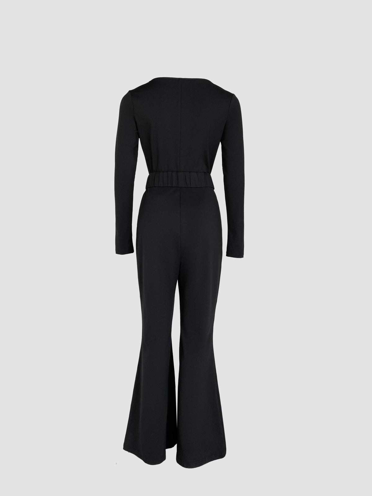 Stylish Slim Fit Flared Jumpsuit with Pockets and Adjustable Straps by Jamota One-Pieces Jumpsuits