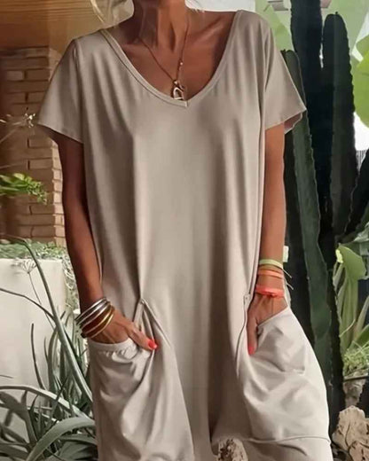 Cozy Casual Jumpsuit for Women with Adjustable Straps and Pockets