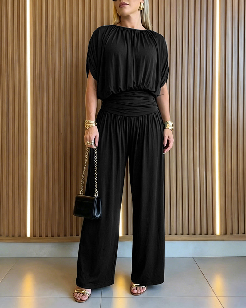 Elegant Black Jumpsuit for Women | Tailored Fit & Comfortable Stretch