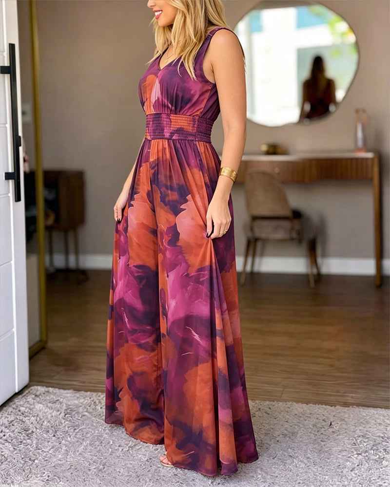 Elegant Tie Dye Women's Jumpsuit | Lightweight & Comfortable Fit