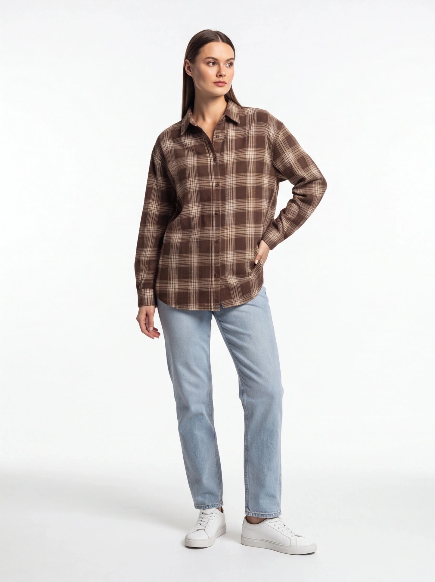 Cozy Oversized Plaid Shirt | Soft Cotton Blend | Relaxed Fit
