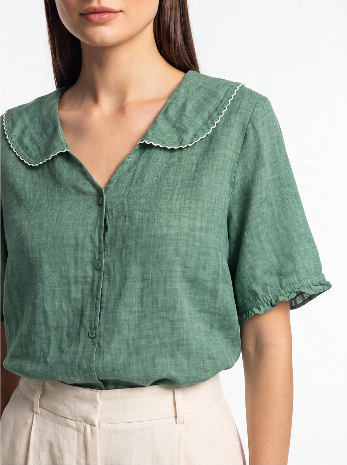 Elegant Airy Summer Blouse with Lightweight Fabric and Breathable Desi