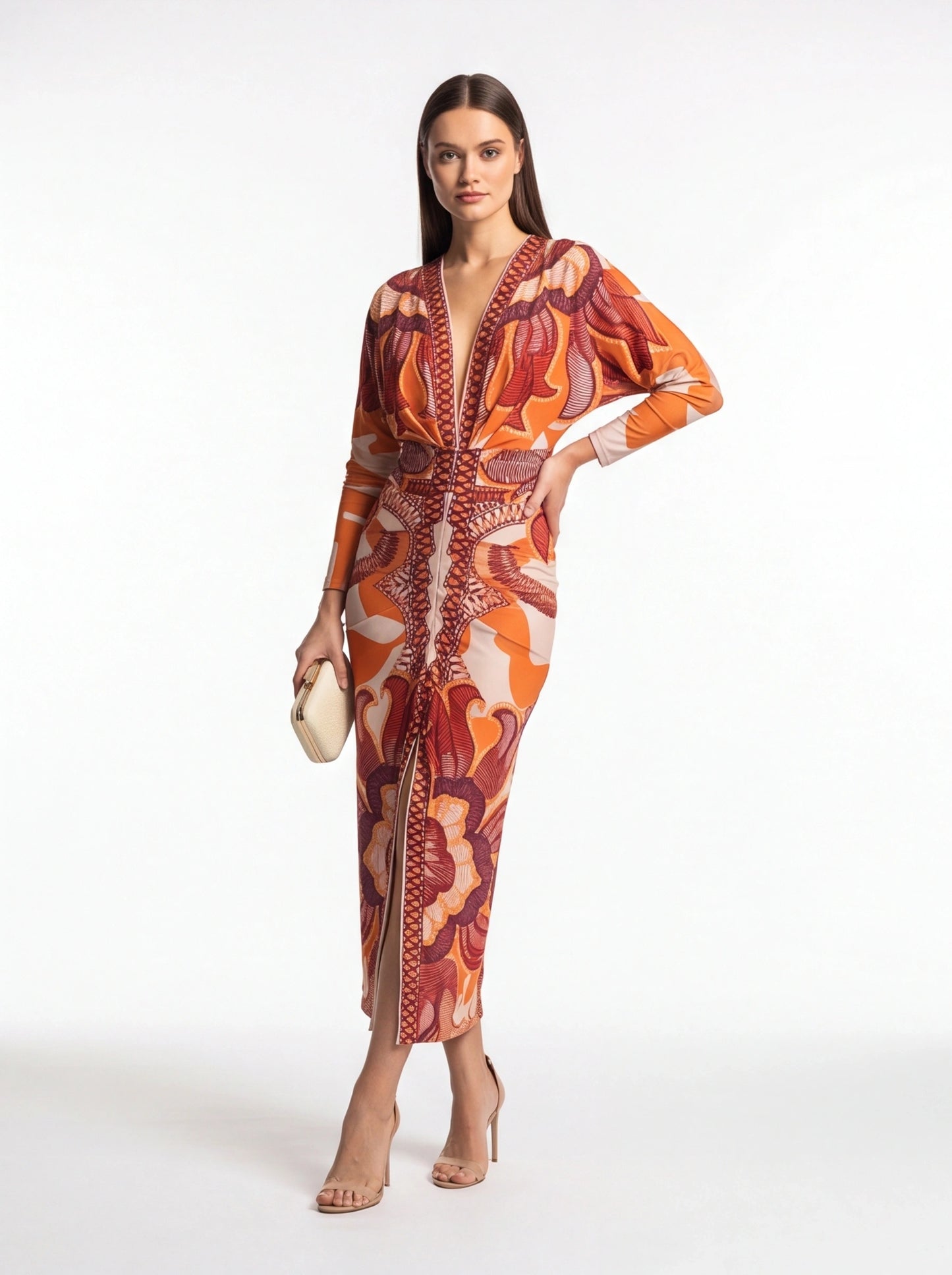 Chic Elegant Bodycon Maxi Dress with Adjustable Straps and Side Slit