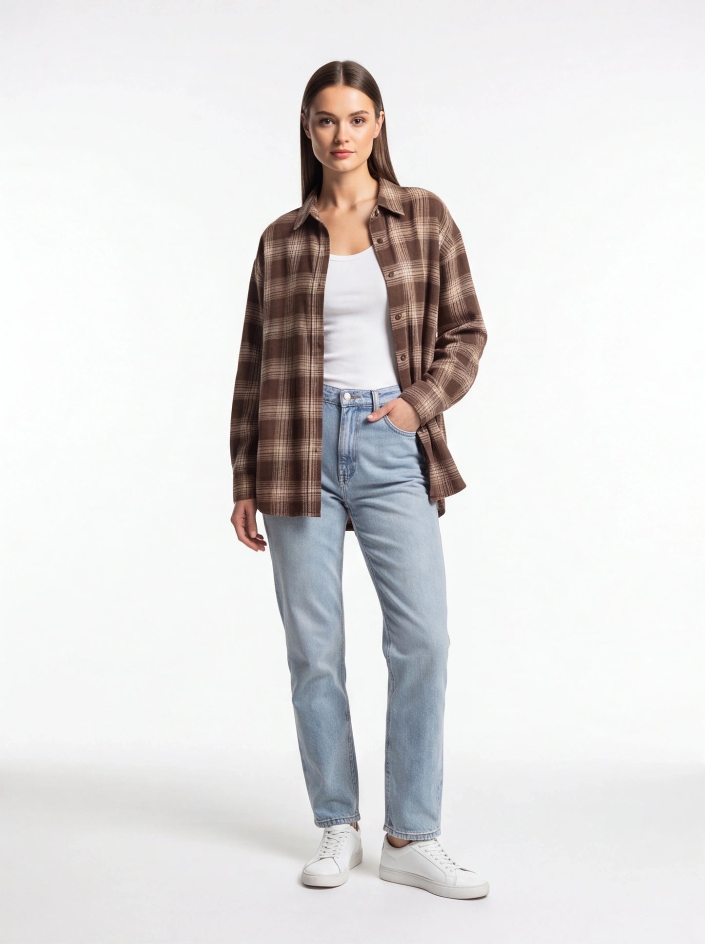 Cozy Oversized Plaid Shirt | Soft Cotton Blend | Relaxed Fit