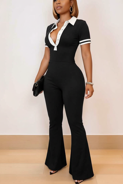 Elegant Flared Leg Jumpsuit for Women | Comfortable Fit & Versatile St by Jamota One-Pieces Women's Jumpsuits