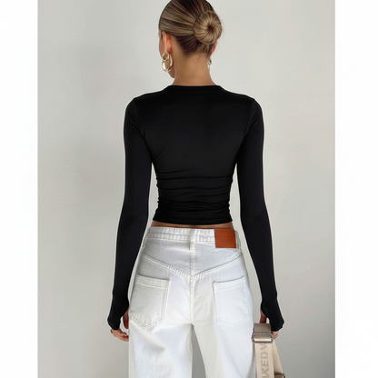 Modern Comfortable Crop Top with Breathable Fabric and Stylish Design by Jamota Crop Tops Crop Tops