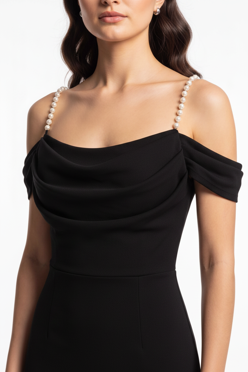 Elegant Bodycon Evening Dress with Sleeveless Design & Midi Length by Jamota Dresses Women's Dresses