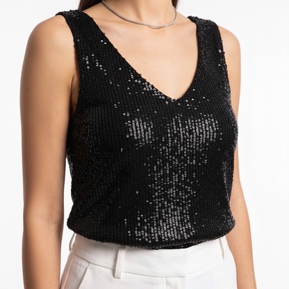 Elegant Shimmering Sequin Top with Comfortable Fit and Stylish Design by Jamota Clothing Tops Women’s Tops