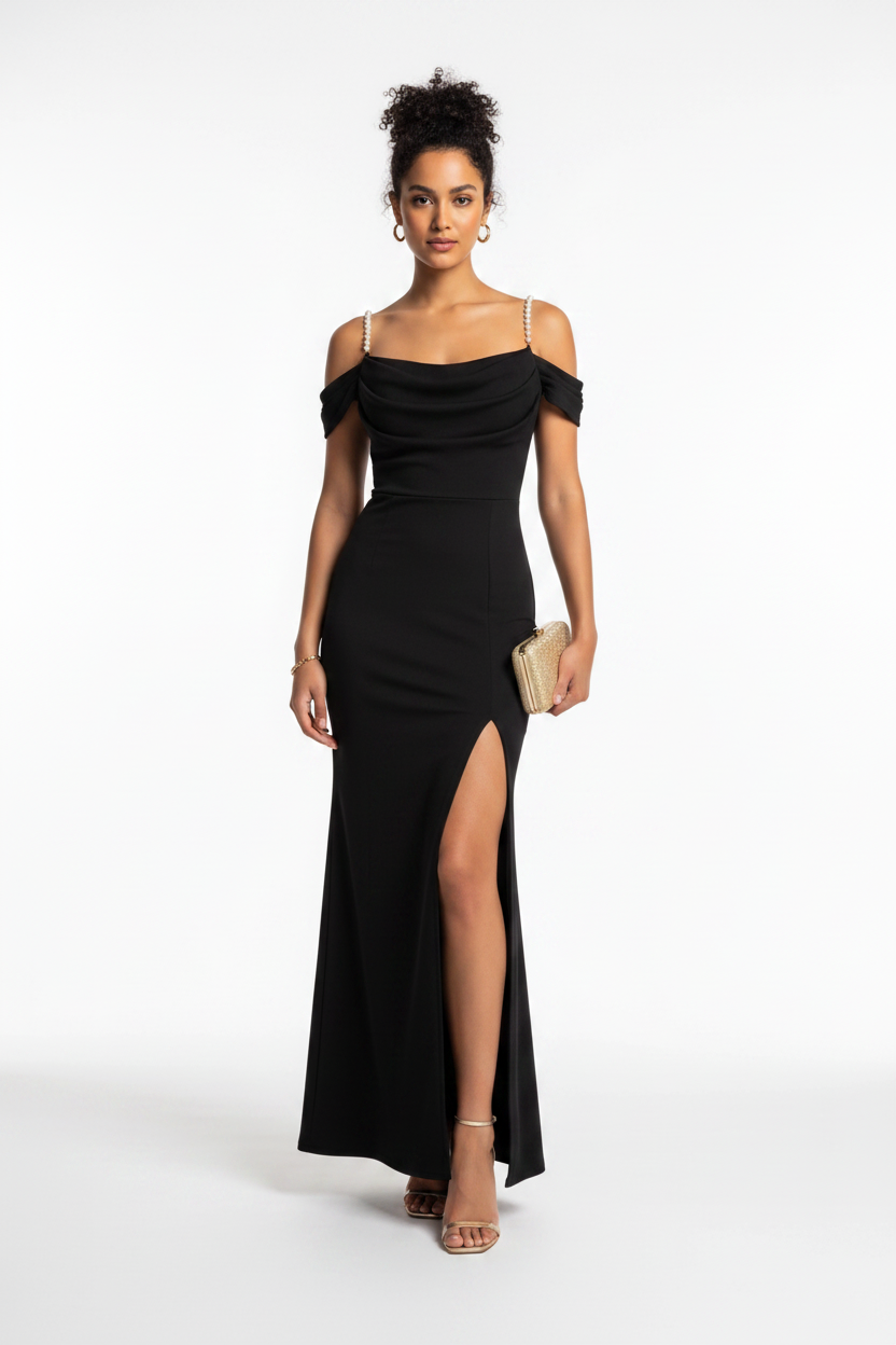 Elegant Bodycon Evening Dress with Sleeveless Design & Midi Length by Jamota Dresses Women's Dresses