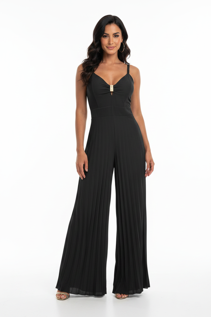 Elegant Airy Wide Leg Jumpsuit for Women | Lightweight & Versatile by Jamota One-Pieces Jumpsuits