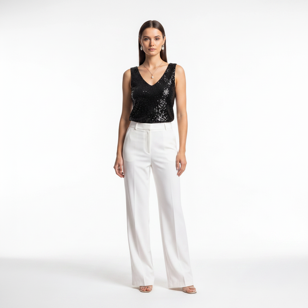 Elegant Shimmering Sequin Top with Comfortable Fit and Stylish Design by Jamota Clothing Tops Women’s Tops