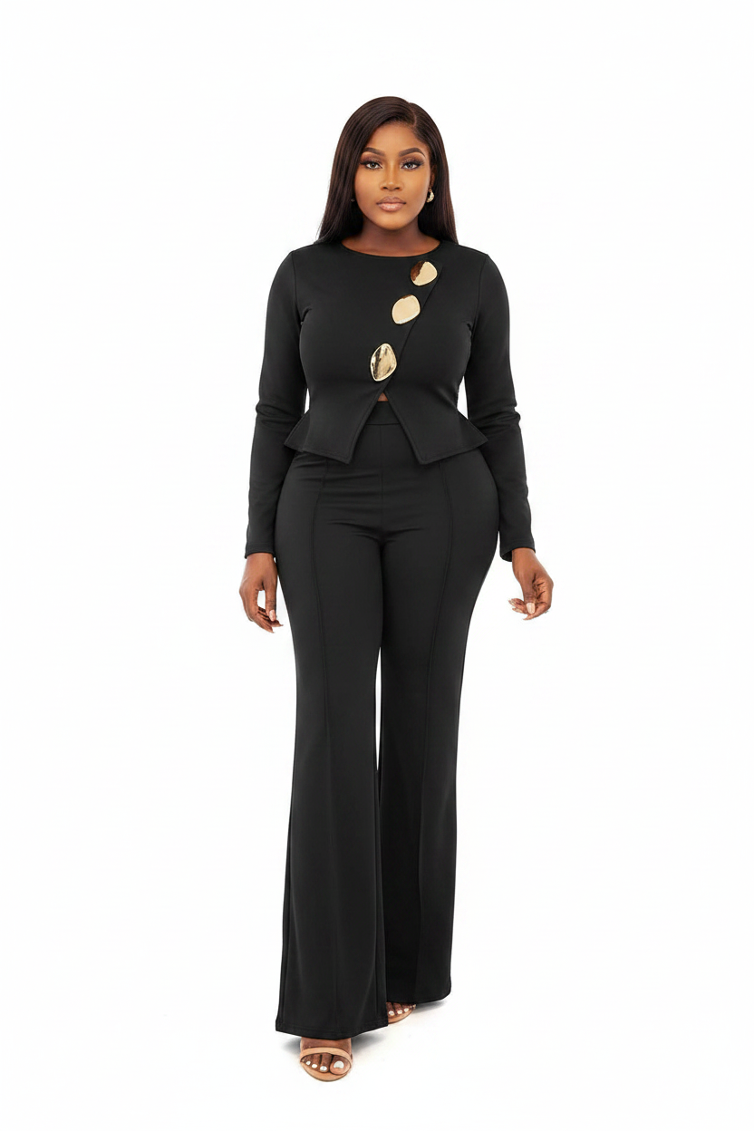 Elegant Stylish Jumpsuit with Pockets & Comfortable Fit for Commuting by Jamota One-Pieces Jumpsuits