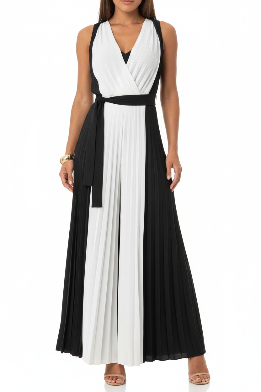 Stylish Casual Colorblock Jumpsuit for Women | Comfortable & Versatile - Jamota