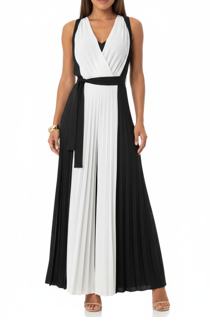 Stylish Casual Colorblock Jumpsuit for Women | Comfortable & Versatile - Jamota