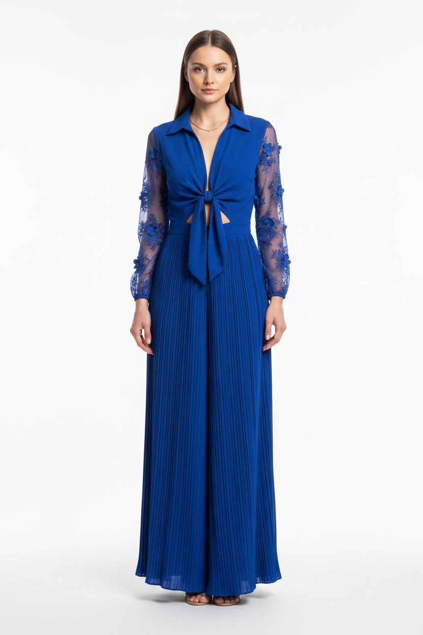 Elegant Blue Jumpsuit for Women | Tailored Fit & Comfortable Fabric - Jamota