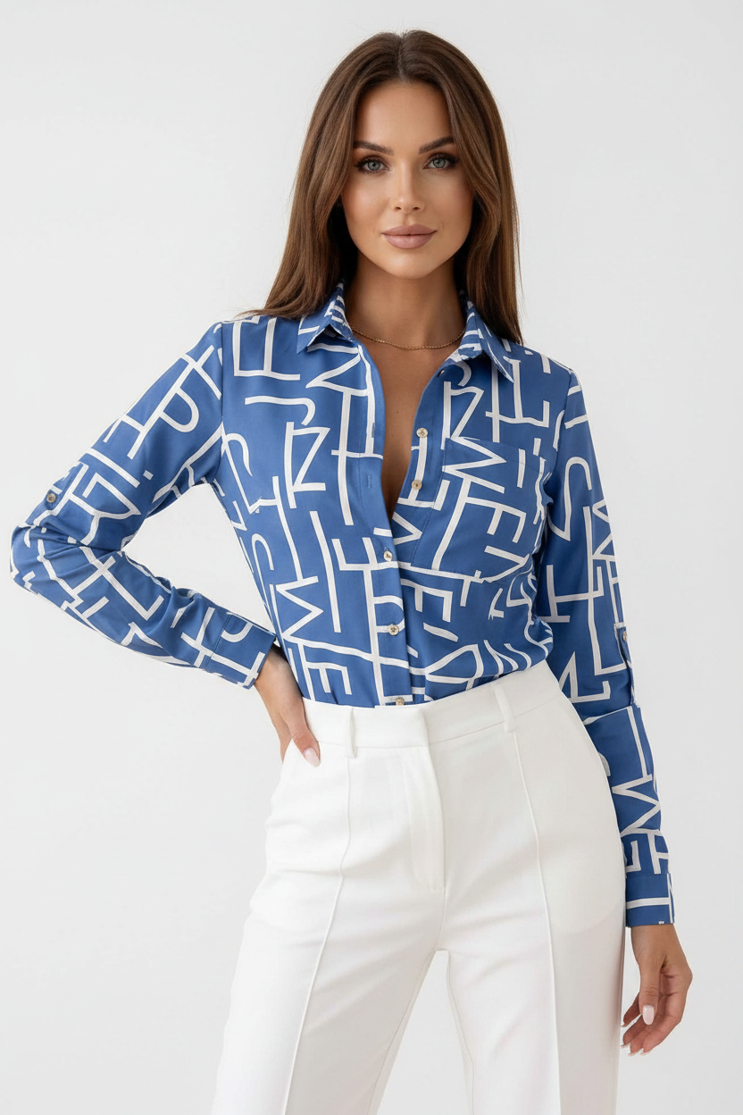 Stylish Structured Graphic Print Shirt | Breathable Fabric, Tailored F by Jamota Shirts Casual Shirts