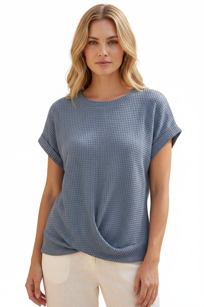 Relaxed Textured Women's T-Shirt with Breathable Fabric & Easy Fit by Jamota T-Shirts T-Shirts