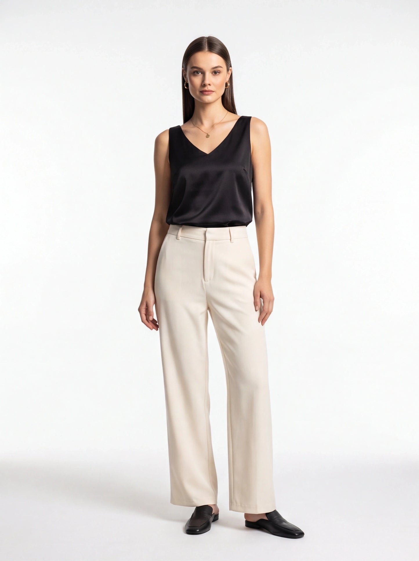 Chic Lightweight Draped Tank Top with Elegant Flow and Versatile Style