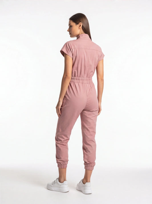 Elegant Soft Women's Jumpsuit with Pockets and Adjustable Straps - Jamota
