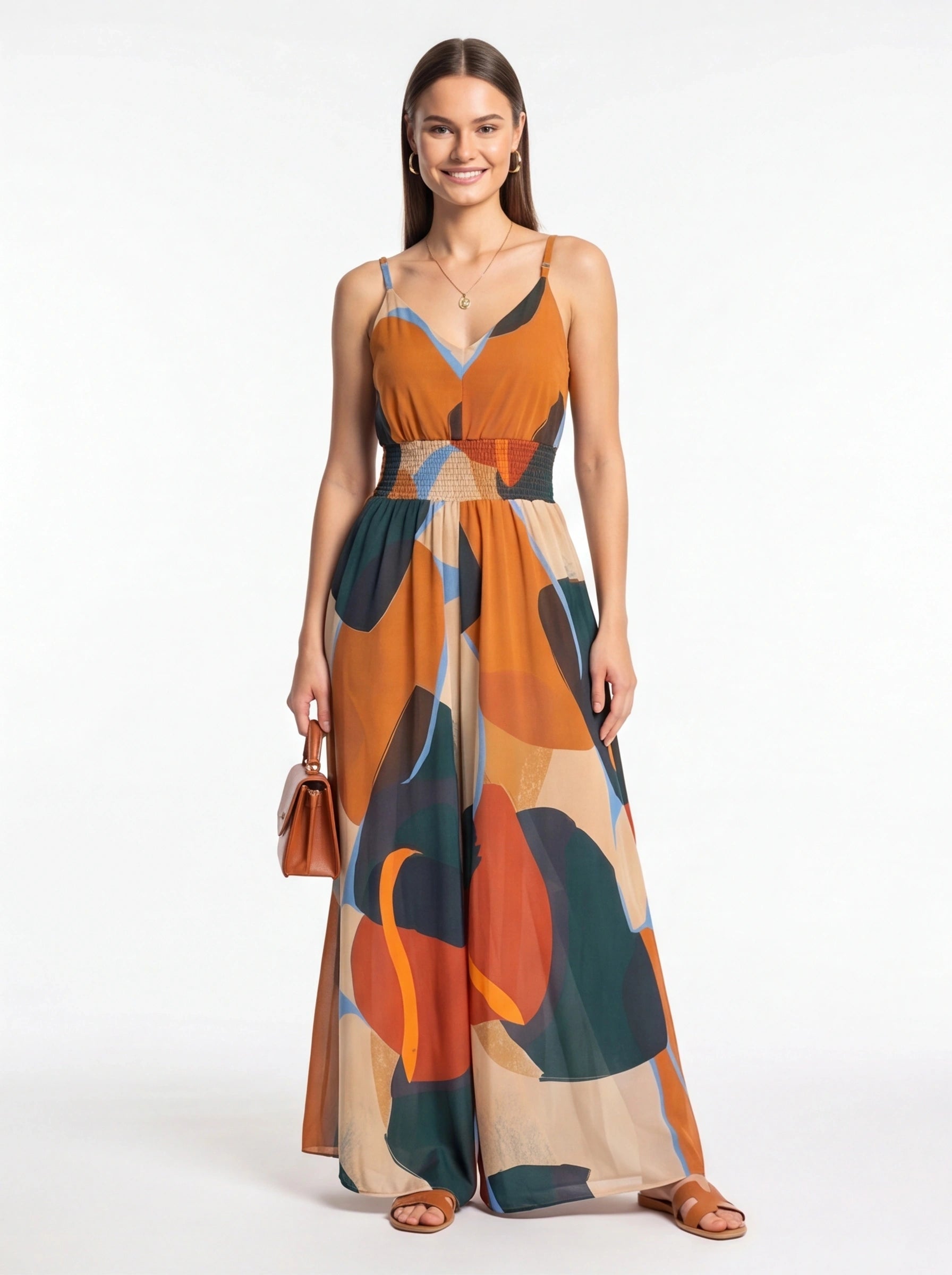 Riviera Backless Wide-Leg Jumpsuit with Pockets - Jamota