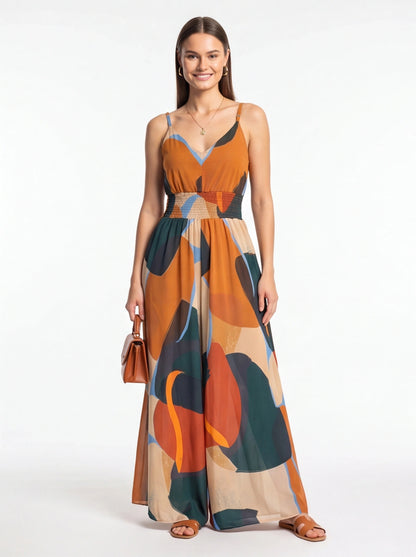 Riviera Backless Wide-Leg Jumpsuit with Pockets - Jamota