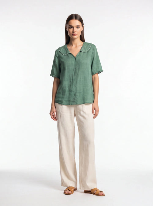 Elegant Airy Summer Blouse with Lightweight Fabric and Breathable Desi