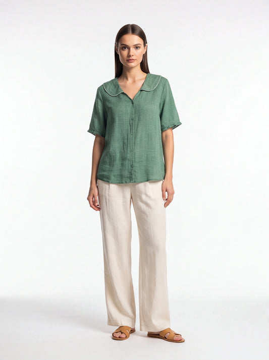 Elegant Airy Summer Blouse with Lightweight Fabric and Breathable Desi