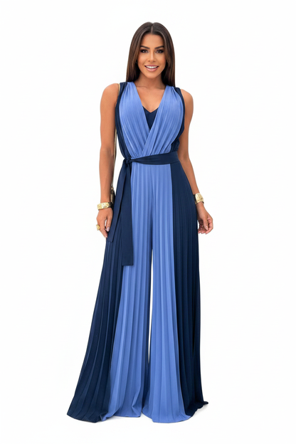 Stylish Casual Colorblock Jumpsuit for Women | Comfortable & Versatile - Jamota