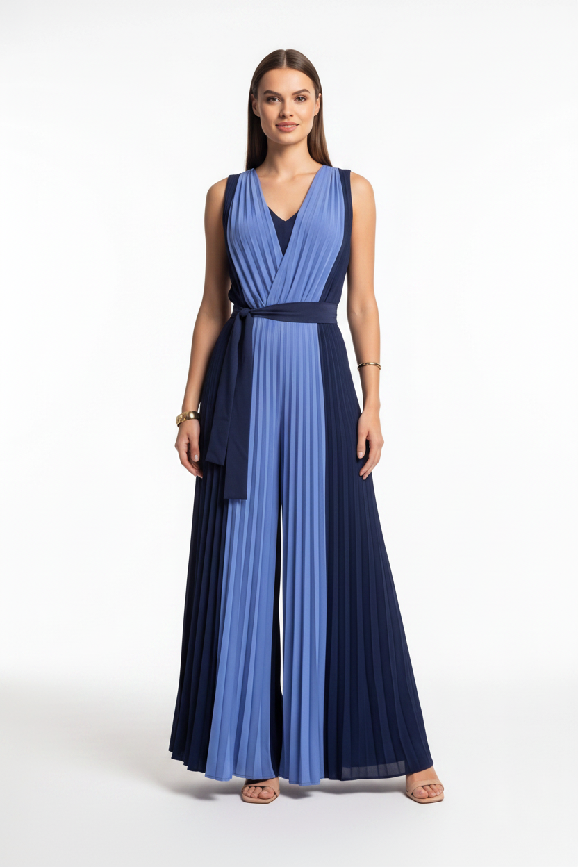 Stylish Casual Colorblock Jumpsuit for Women | Comfortable & Versatile - Jamota