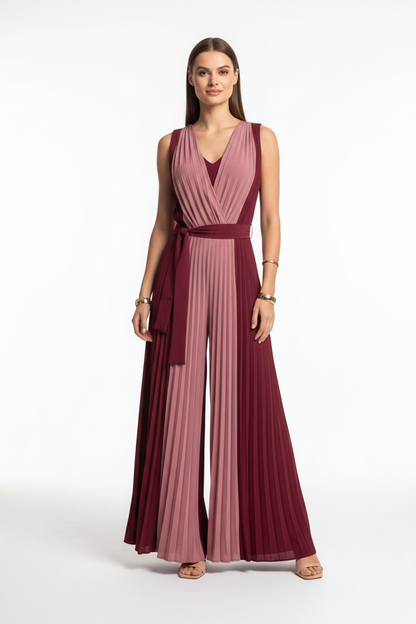 Stylish Casual Colorblock Jumpsuit for Women | Comfortable & Versatile - Jamota