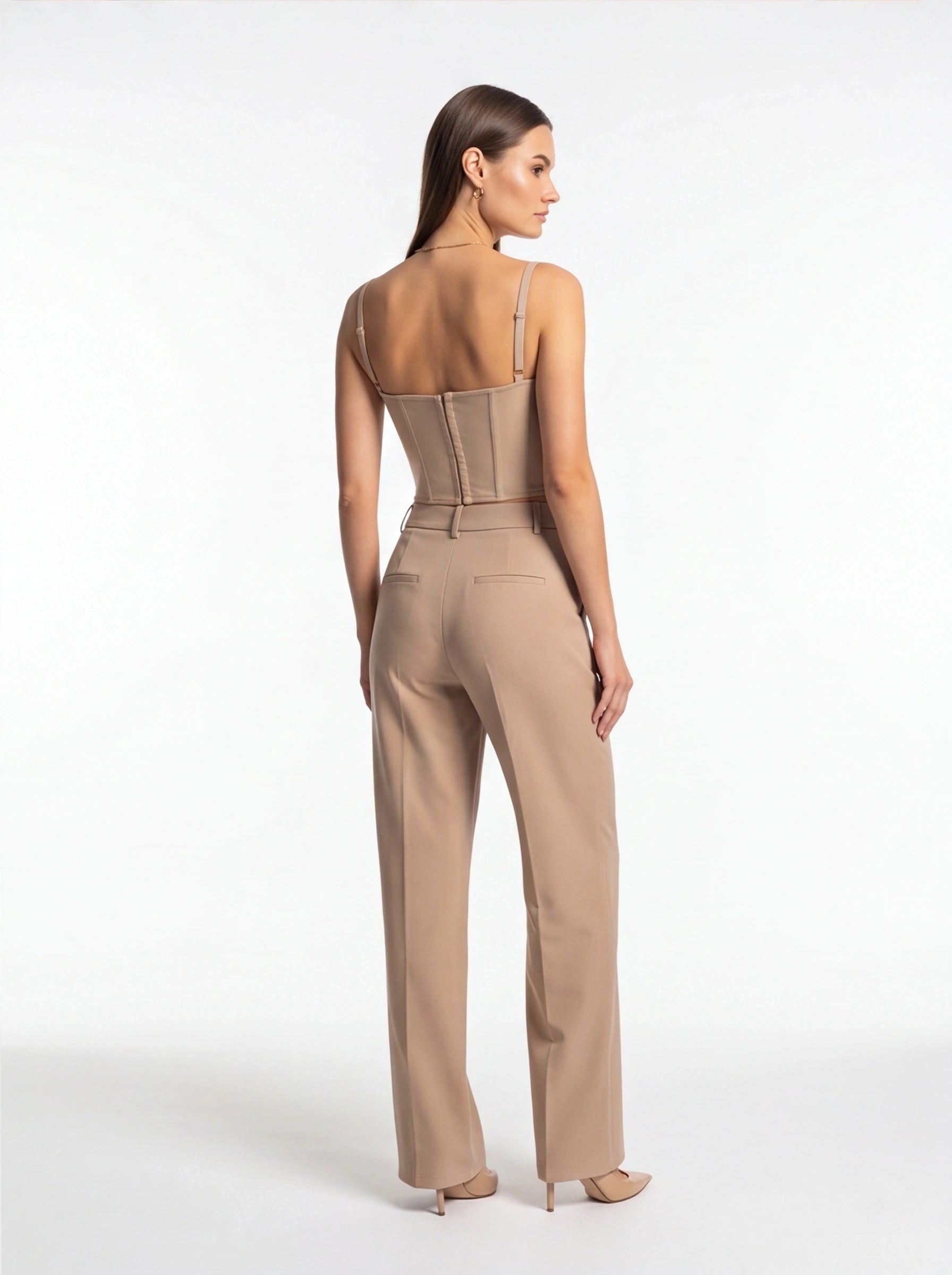 Strapless Sculpted Corset Top with Structured Support - Jamota