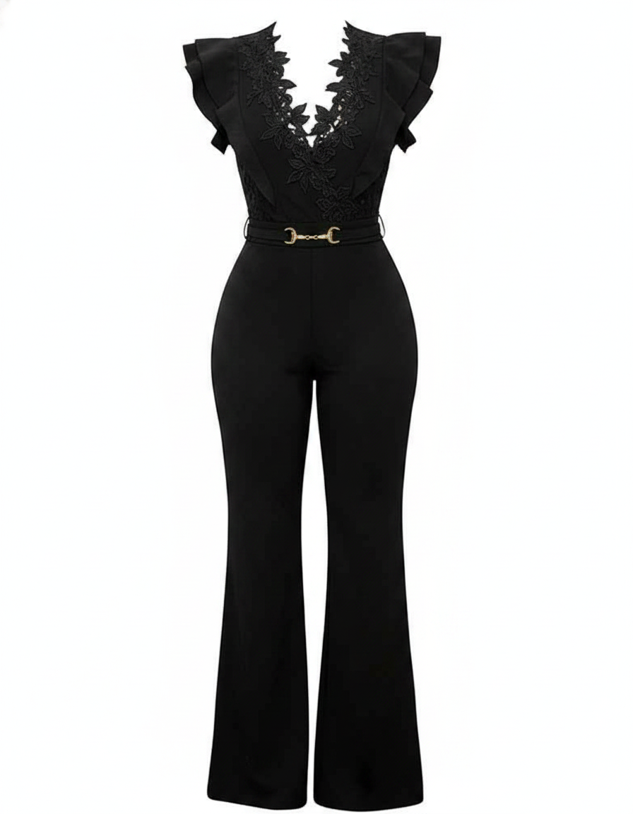 Elegant Black Jumpsuit for Women | Tailored Fit & Comfortable Fabric - Jamota