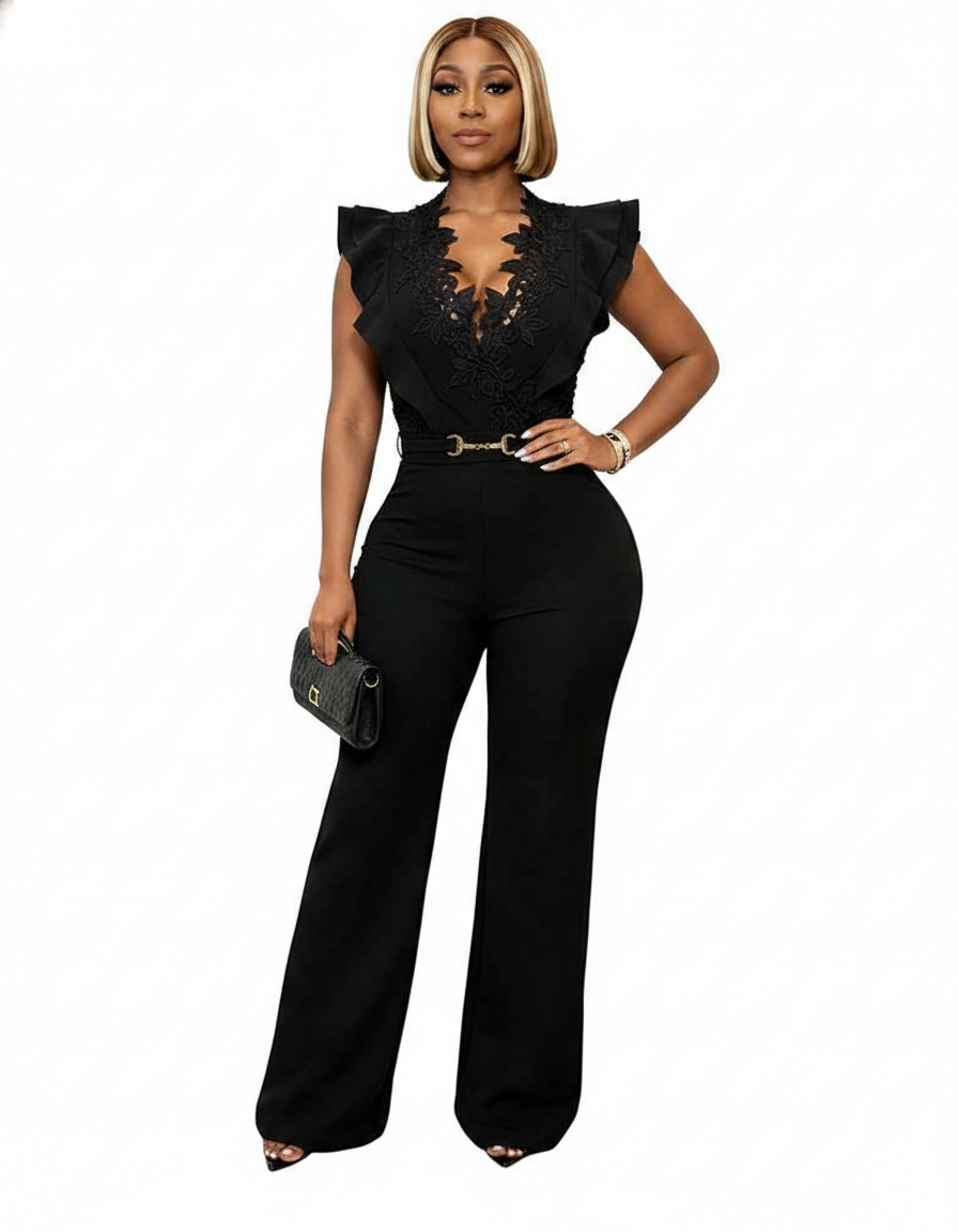 Elegant Black Jumpsuit for Women | Tailored Fit & Comfortable Fabric - Jamota