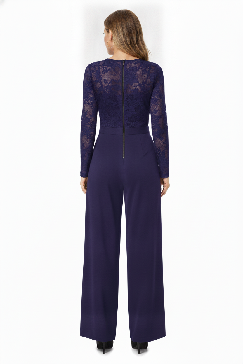 Elegant Professional Women's Jumpsuit with Pockets & Adjustable Straps - Jamota