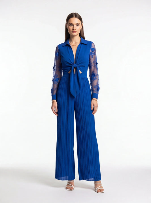 Elegant Blue Jumpsuit for Women | Tailored Fit & Comfortable Fabric - Jamota