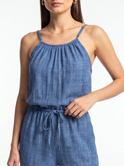 Stylish Lightweight Summer Jumpsuit with Pockets & Adjustable Straps by Jamota One-Pieces Jumpsuits & Rompers