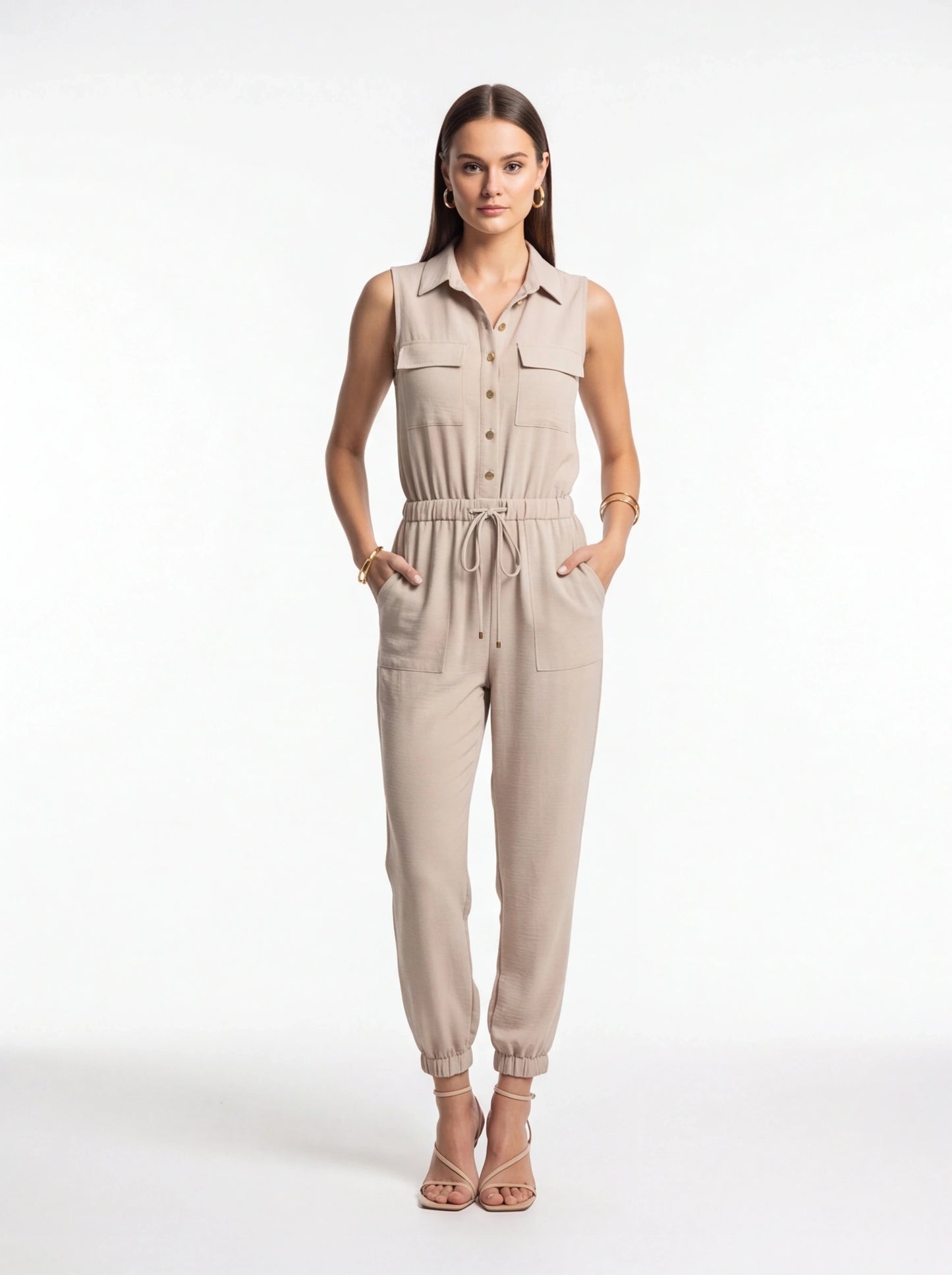 Stylish Comfortable Women's Jumpsuit with Pockets & Adjustable Straps by Jamota One-Pieces Women's Jumpsuits & Rompers
