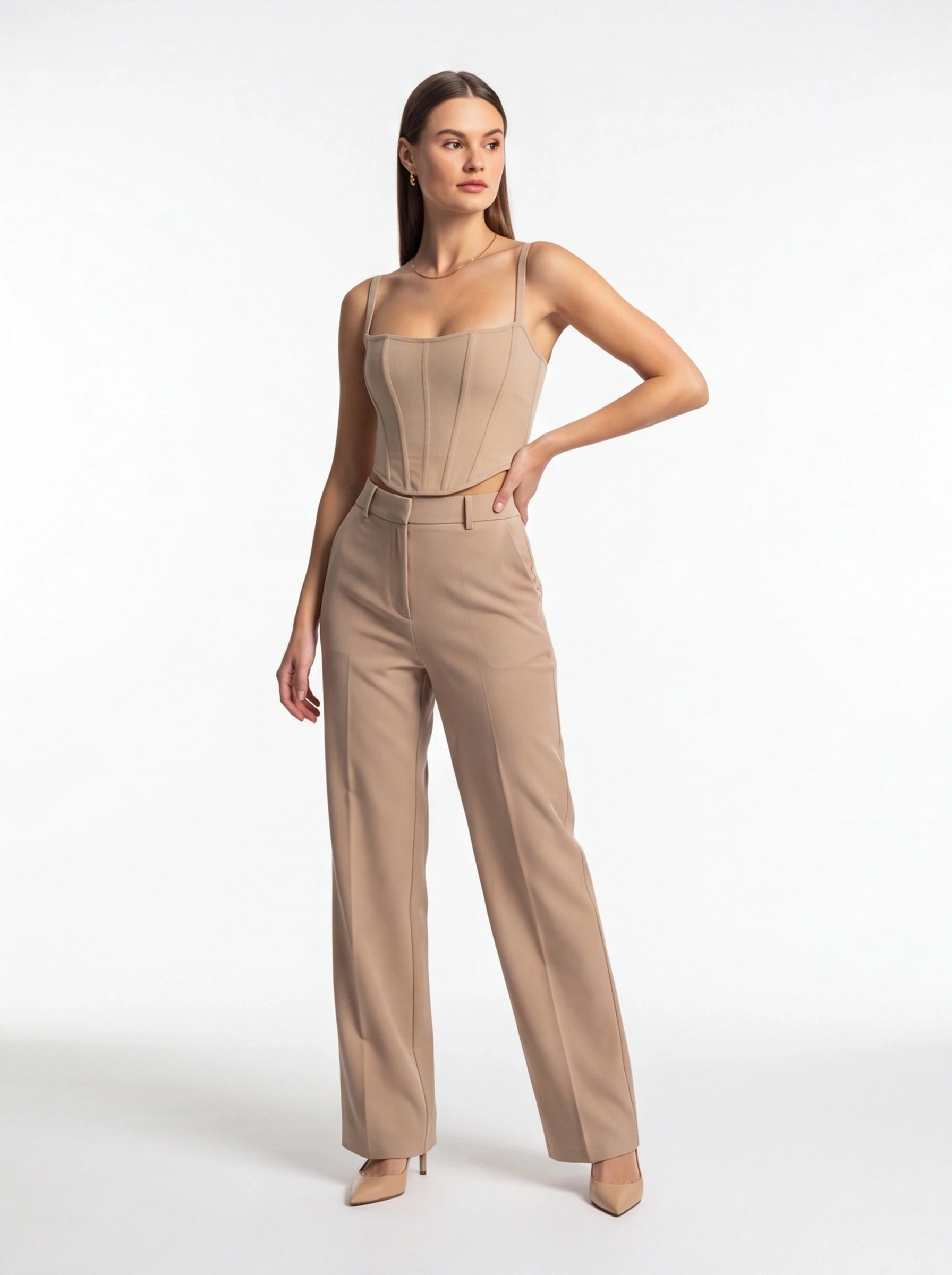 Strapless Sculpted Corset Top with Structured Support - Jamota