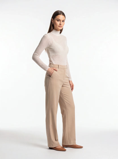 Chic Sheer Lace Blouse for Women with Elegant Detailing & Comfort Fit