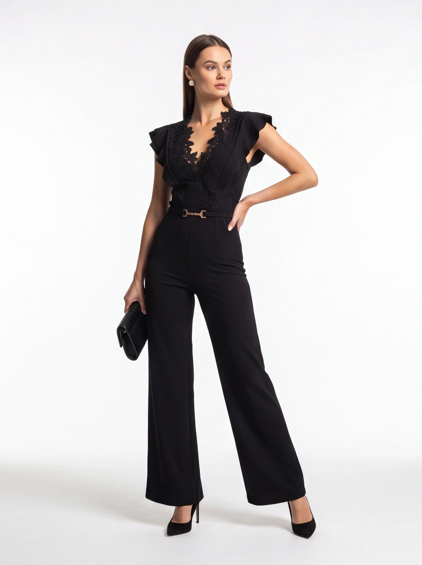 Elegant Black Jumpsuit for Women | Tailored Fit & Comfortable Fabric - Jamota