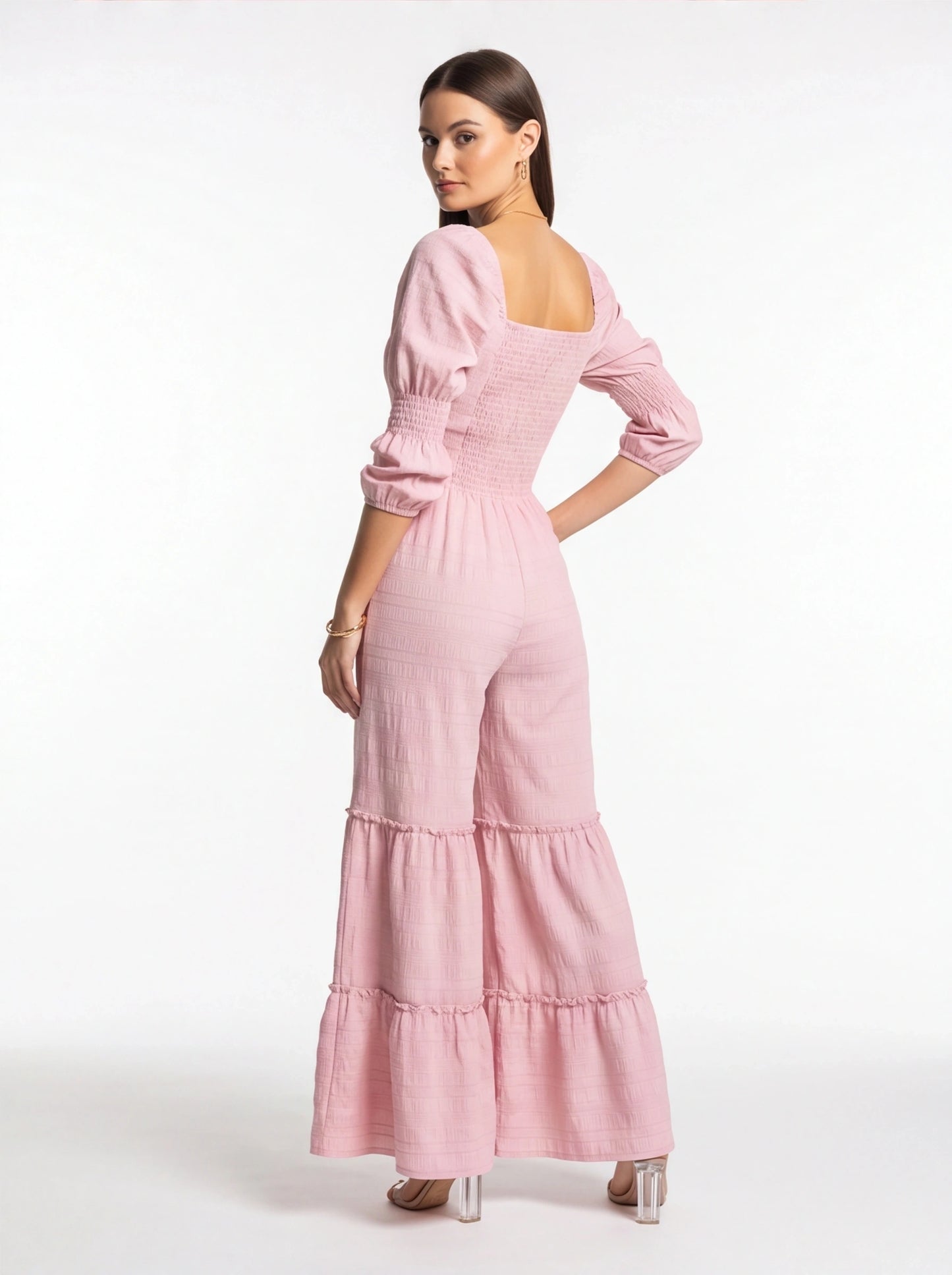 Elegant Wide-Leg Jumpsuit for Women with Pockets & Adjustable Straps by Jamota One-Pieces Jumpsuits