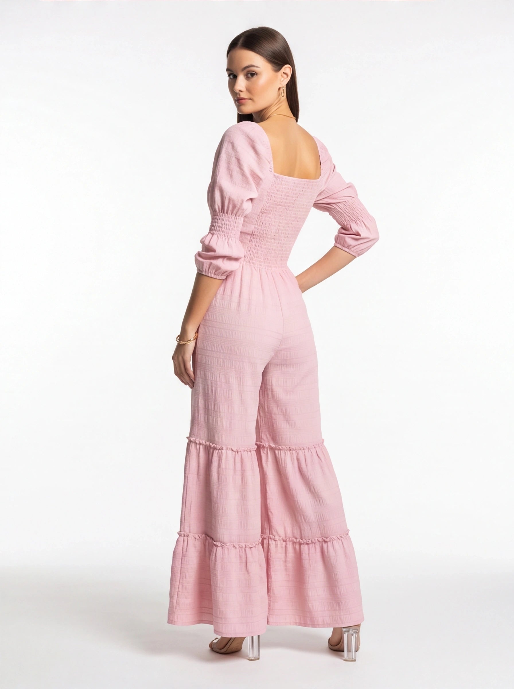 Elegant Wide-Leg Jumpsuit for Women with Pockets & Adjustable Straps by Jamota One-Pieces Jumpsuits