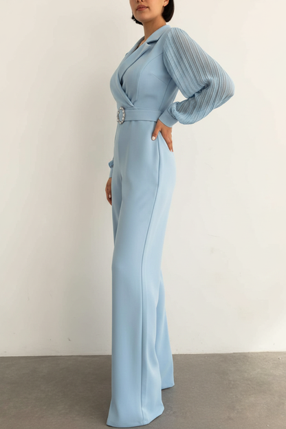 Elegant Blue Jumpsuit for Women | Tailored Fit & Comfortable Fabric - Jamota