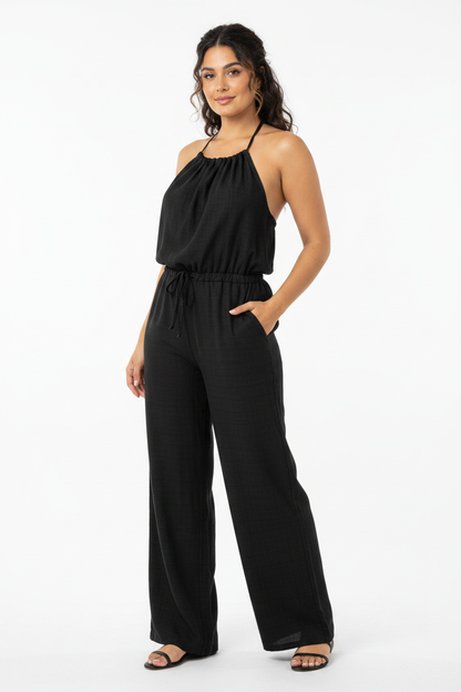 Stylish Lightweight Summer Jumpsuit with Pockets & Adjustable Straps - Jamota