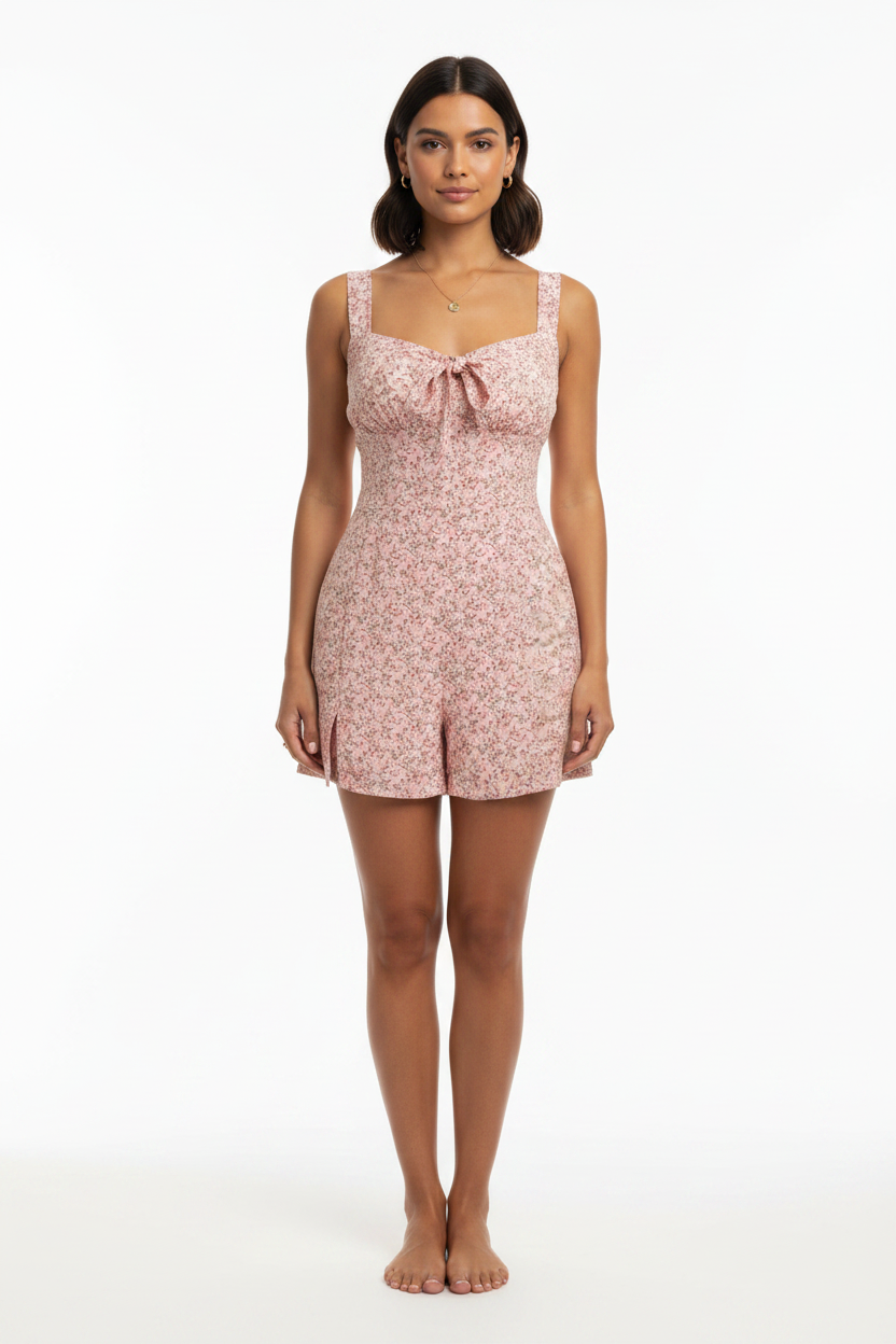 Stylish Floral Women's Spring Romper | Lightweight & Comfortable Fit by Jamota One-Pieces Rompers