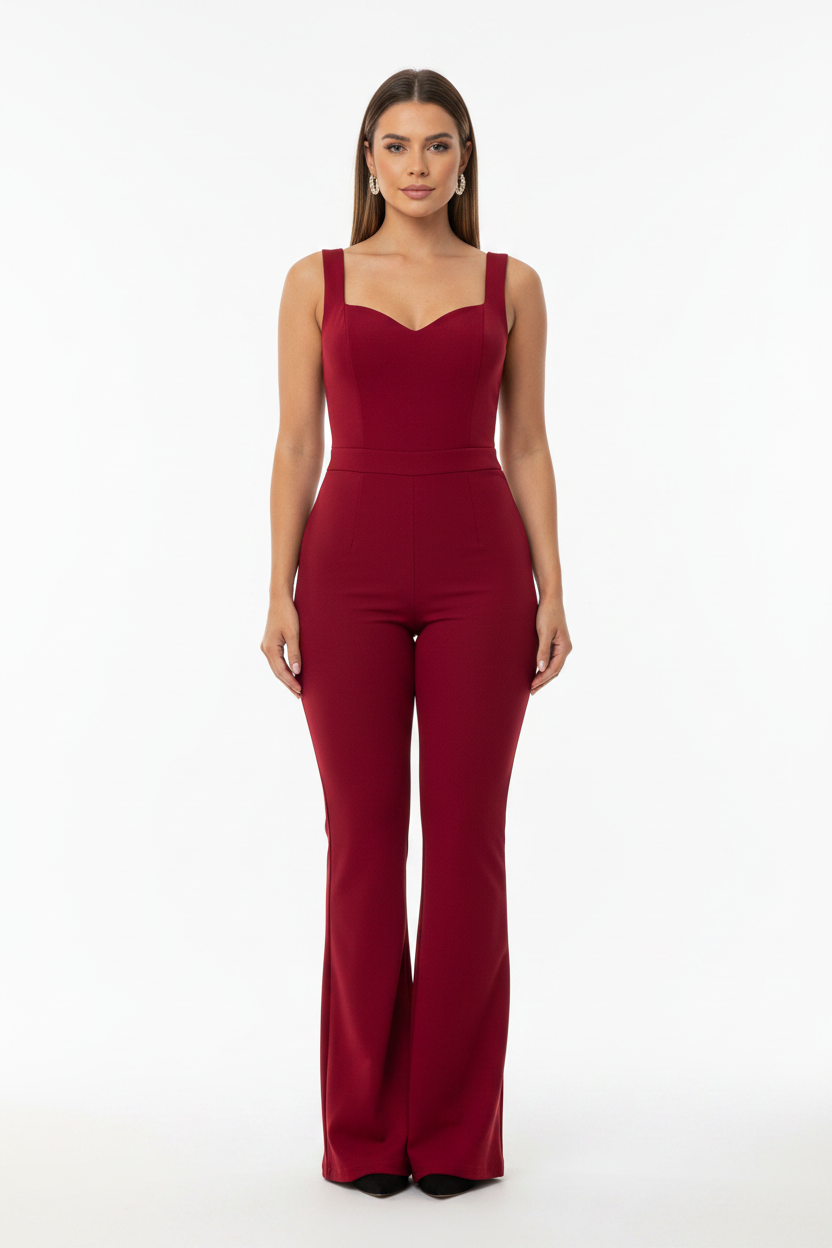Elegant Black Women's Jumpsuit with Tailored Fit and Pockets - Jamota