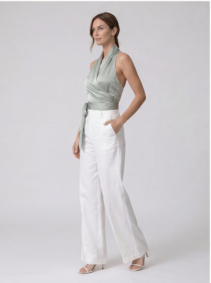 Elegant Minimal Halter Neck Top with Adjustable Straps and Breathable by Jamota Clothing Tops Women's Tops