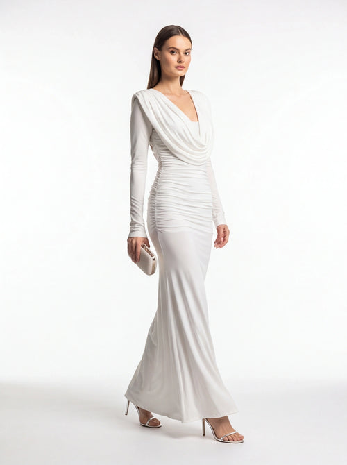 Elegant Backless Black Maxi Dress with Adjustable Straps & Flowing Sil